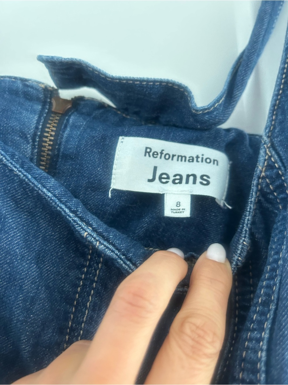 Denim Reformation Maxi Dress - Blue - Picture 4 of 4